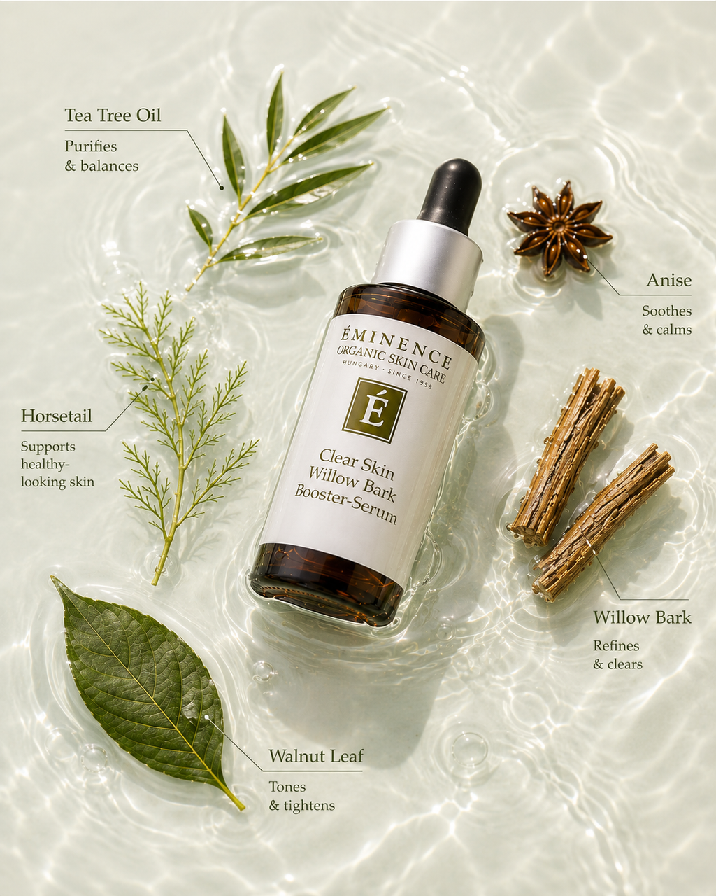 Eminence Organic Skin Care Clear Skin Willow Bark Booster-Serum