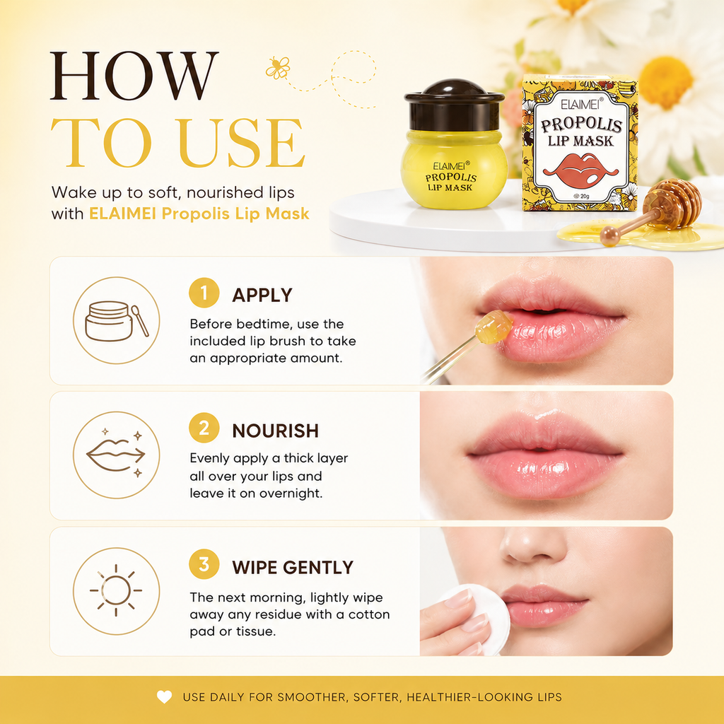 Propolis Honey Lip Mask (Honey & Peach)