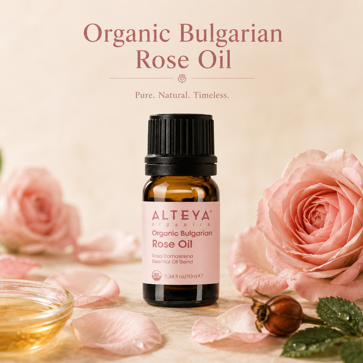 Alteya Organic Bulgarian Rose Oil Rosa Damascena Otto