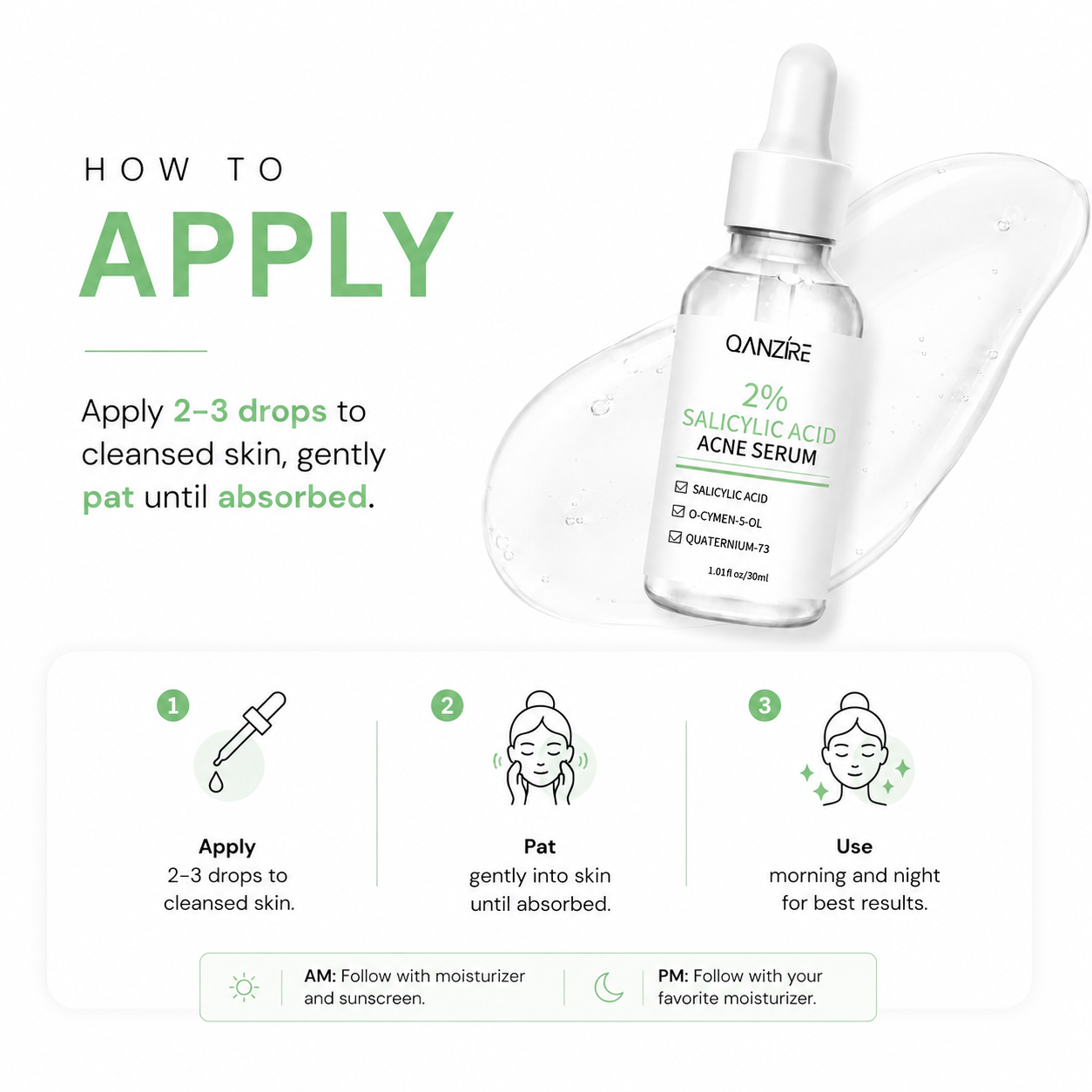 QANZIRE 2% Salicylic Acid Acne Serum (30ml)