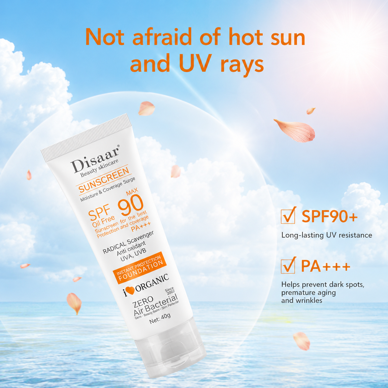 DISAAR SPF 90+ Waterproof Sunscreen (40g)